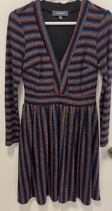 Modcloth Women’s All That Glitters Rainbow Dress Fit Flare Size S - Picture 1 of 4