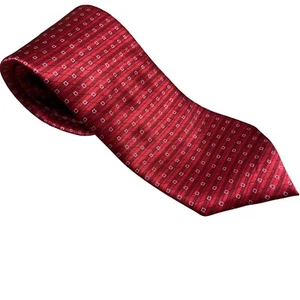 NWOT Mens Arrow Red Geometric Silk Tie - 61x3.5 Classic Long Party Business - Picture 1 of 3