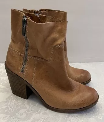Lucky Brand Oscarr ботинок обуви 7 М двойной молнии коренастый исцеления кожи фестиваль - Изображение 1 из 4