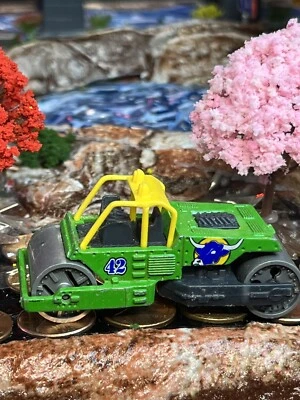 Matchbox 2000 Road Roller Steam Roller Green Diecast USED EX Condition - Image 1 of 4