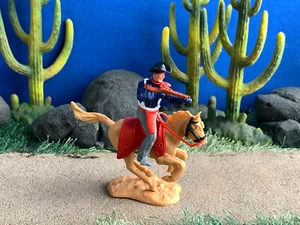 TIMPO Swoppet Civil War Mounted Union Soldier Vintage Plastic Figure 54 mm - Picture 1 of 5