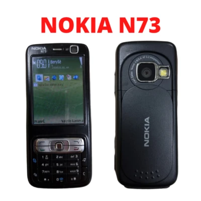 Working Nokia N73 Used Original Parts Black Unlocked 3.15MP Cell Phone Retro MP3 - Image 1 of 4