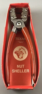 Vintage Texan Nut Sheller by York Nut Sheller Co. Inc. Red Handles Gs1c - Image 1 of 4