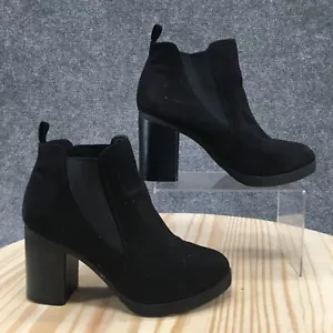 American Eagle Boots Womens 7.5 Chelsea Black Pull On Casual Block Heels Ankle - Picture 1 of 15