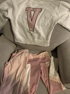 Lot 3 Zara Girls Size 10 Matching Peanut Pink Leggings Pink Jeans & Sweatshirt - Picture 1 of 1