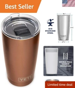 Edelstahl Trinkglas 20 Unzen mit MagSlider Deckel - Kupfer Eleganz - Bild 1 von 9