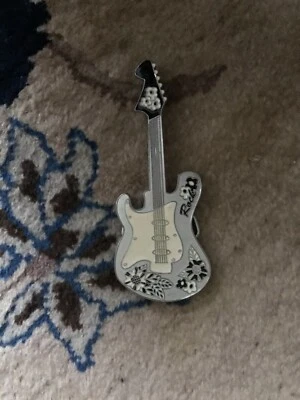 Very Neat & Solid Vintage Metal Enameled Guitar Belt Buckle 5.5''L - Image 1 of 3