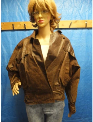 Adventure Bound Originals, Brown Leather Jacket w/ Liner, Women's size Medium. - Image 1 of 4