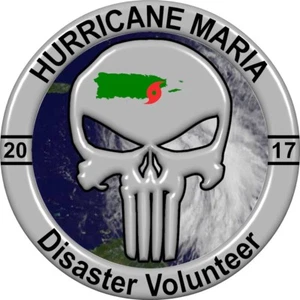 Hurricane Maria Disaster Volunteer 2017 Sticker, 5 Different sizes, Puerto Rico - Foto 1 di 2