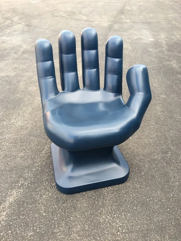 Navy Blue right HAND SHAPED CHAIR 32" tall adult size 70's Retro iCarly NEW Cover