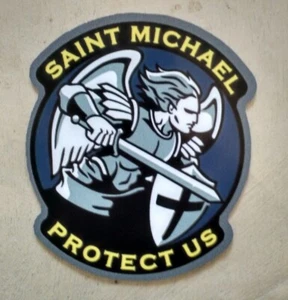 St Saint Michael Patron Saint of Police Cops Decal (4") - Picture 1 of 1