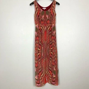 Madewell Ikat Maxikleid mit Seitenschlitz Damen Gr. 0 Gummibund ärmellos Boho " - Bild 1 von 7