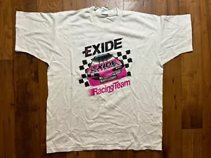 Vintage Nascar 1996 Jeff Burton #99 Exide Racing Napa White T-shirt size XL - Picture 1 of 9