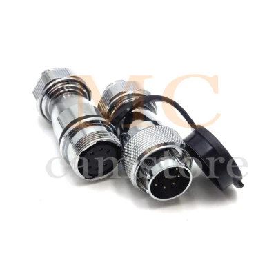 WS20 9pin Center Docking Waterproof Aviation Connector Circular Plug & Socket 5A - Image 1 of 4