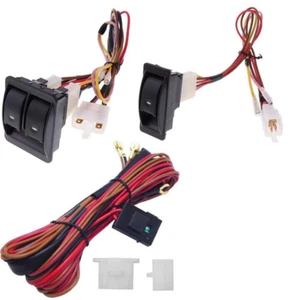 12V Universal Power Window Switch Kit, Wiring Harness Kit for 2 Door Vehicles - Picture 1 of 12