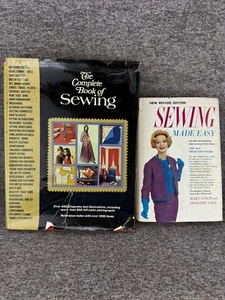 Lot of 2 Vintage Sewing Books - Sewing Made Easy, The Complete Book Of Sawing HC - Picture 1 of 11