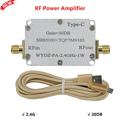 SBB5089+TQP7M9103 2.4GHz Microwave RF Power Amplifier Module 30DB W/ Cable • 24.11£
