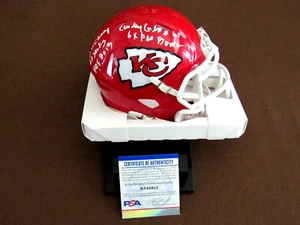 CURLEY CULP KANSAS CITY CHIEFS HOF STAT SIGNED AUTO MINI RIDDELL HELMET PSA/DNA - Picture 1 of 6