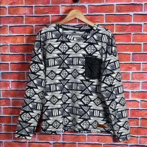 Pullover in pile Kavu donna Aztec Tribal Southwest Activewear taglia media - Foto 1 di 10