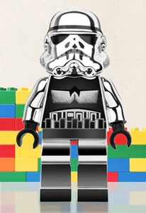 Custom Imperial Stormtrooper - Chrome Silver minifigure - lego star wars sw0097 - Picture 1 of 2
