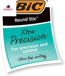 round Stic® Xtra Precision Ball Point Pen, Black, 12 Pack - Picture 1 of 7