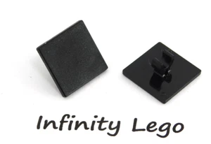 8 LEGO Black Road sign Clip-on 2 x 2 Square with Open 'O' Clip (15210 65673) - Foto 1 di 1