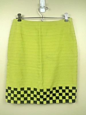 Falda lápiz a cuadros Chartreuse talla 4/28W de colección Carlisle para mujer Foto 1 de 4