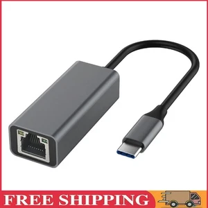 Type-C To RJ45 Ethernet Wired LAN Adapter 10/100/1000Mbps (Grey Type C Gigabit) - Bild 1 von 6