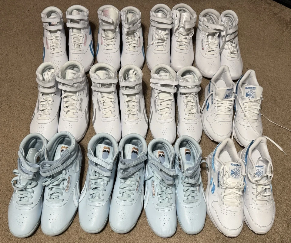Lot Of 12 New Reebok Freestyles & Classics Size 11 Womens US - Image 1 of 4