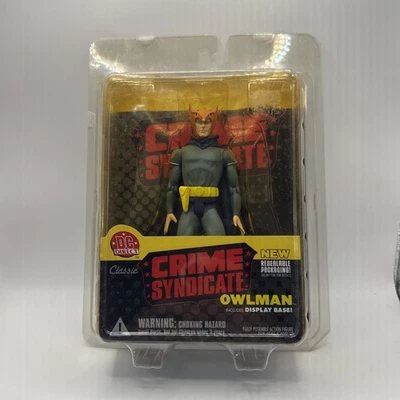 Figura de acción Owlman, Crime Syndicate, 2002 DC, 6", DC Direct, nueva en paquete Foto 1 de 4