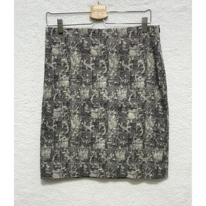 Gonna donna MM LaFleur taglia 6 beige nera mini stampa serpente carriera festa - Foto 1 di 6