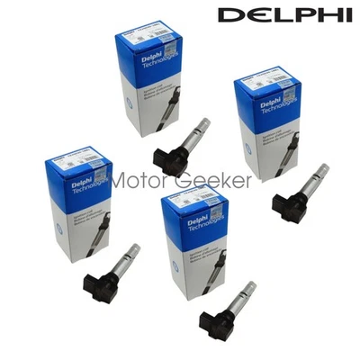 4 x 036905715H Delphi OEM Ignition Coils For Audi VW A1 2010-2015 A3 2007-2013 - Image 1 of 4