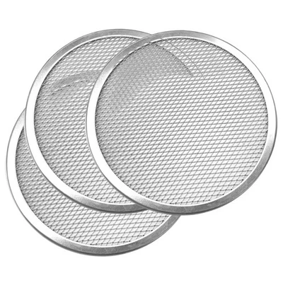 3 Stück Pizzasieb 12 Zoll Restaurantqualität Pizzaregal mit nahtloser Runde5945 - Bild 1 von 4