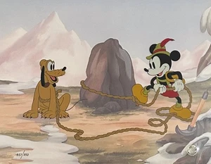 Original Walt Disney Limited Edition Cel "The Alpine Climbers" mit Mickey, Pluto - Bild 1 von 4