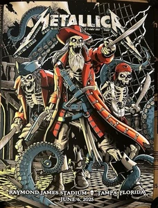 POSTER METALLICA TAMPA FLORIDA 6/6/2025 ANDREW CREMEANS 72 STAGIONI LMTD #291/900 - Foto 1 di 7