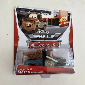 Disney Pixar Cars Race Team Mater With Headset - Picture 1 of 13