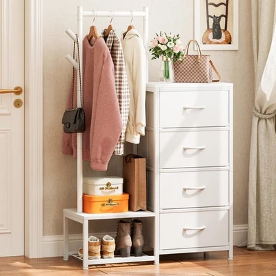 Small Dresser for Bedroom with Clothes Hanging Rack, Reversible Bedroom Dress... - Image 1 of 4