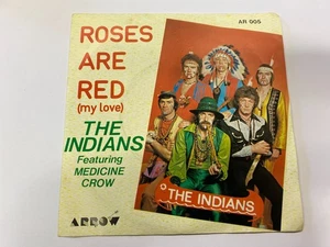 THE INDIANS - Roses Are Red - IRISH SHOWBAND POP 7" 1981 IRELAND GREEN VINYL - Picture 1 of 4