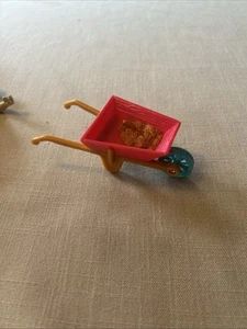 FISHER PRICE Loving Family Dollhouse RED WHEEL BARROW Outdoor Wheelbarrow & Dirt - Picture 1 of 1