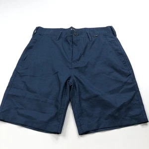 Pantalones Cortos Chinos Hurley Nike Dri-Fit 29 (Ajuste 30W) Elastizados Frente Plano 8" Azul COMO NUEVOS - Imagen 1 de 10