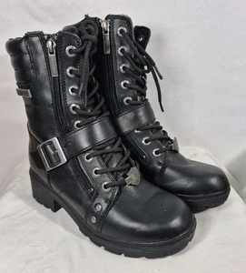 STIVALI MOTO HARLEY DAVIDSON donna TALLEY RIDGE pelle nero 7 - Foto 1 di 15