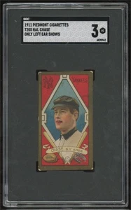1911 Piedmont T205 Gold Border Hal Chase Only Left Ear Shows SGC 3 - Picture 1 of 2