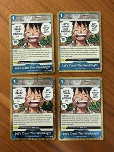 Let's Crash This Wedding!!! OP11-060 A Fist of Divine Speed ONE PIECE English x4 - Picture 1 of 1