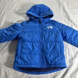 THE NORTH FACE Reversible  Full Zip Hooded Jacket Blue Size 4 Heavy/warm - Picture 1 of 19