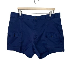 VTG 80s LL Bean Sportif Hiking Cargo Shorts Adult 40 Gorpcore Navy Blue Rare - Picture 1 of 10