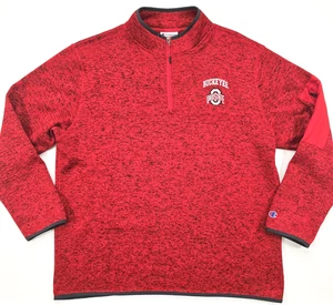 OHIO STATE BUCKEYES CHAMPION 1/4 ZIP FLEECE JACKET SWEATSHIRT XXL OSU FOOTBALL - Picture 1 of 13