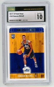 2017-18 Panini NBA Hoops Basketball Donovan Mitchell RC #263 CSG Gem Mint 10 - Picture 1 of 2