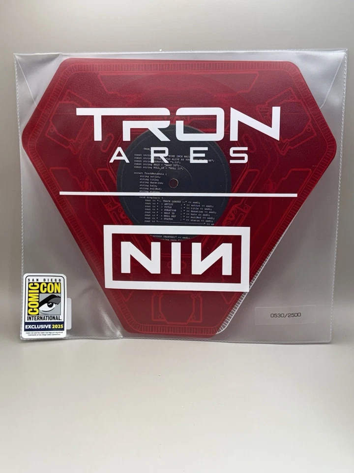 SDCC 2025 Tron Ares NIN Vinyl Record  - Comic Con EXCLUSIVE #  of 2500 LE - Image 1 of 2