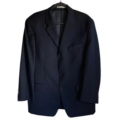 Abrigo deportivo DKNY Essentials 100 % lana azul marino talla 42R 3 botones para hombre  Foto 1 de 4