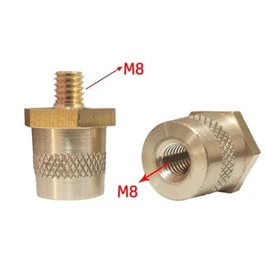 Useful Battery Terminal M8 Nuts Parts Boats Brass Tone For Automobiles - Picture 1 of 12